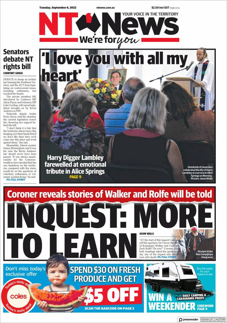 Portada de Northern Territory News (Australia)