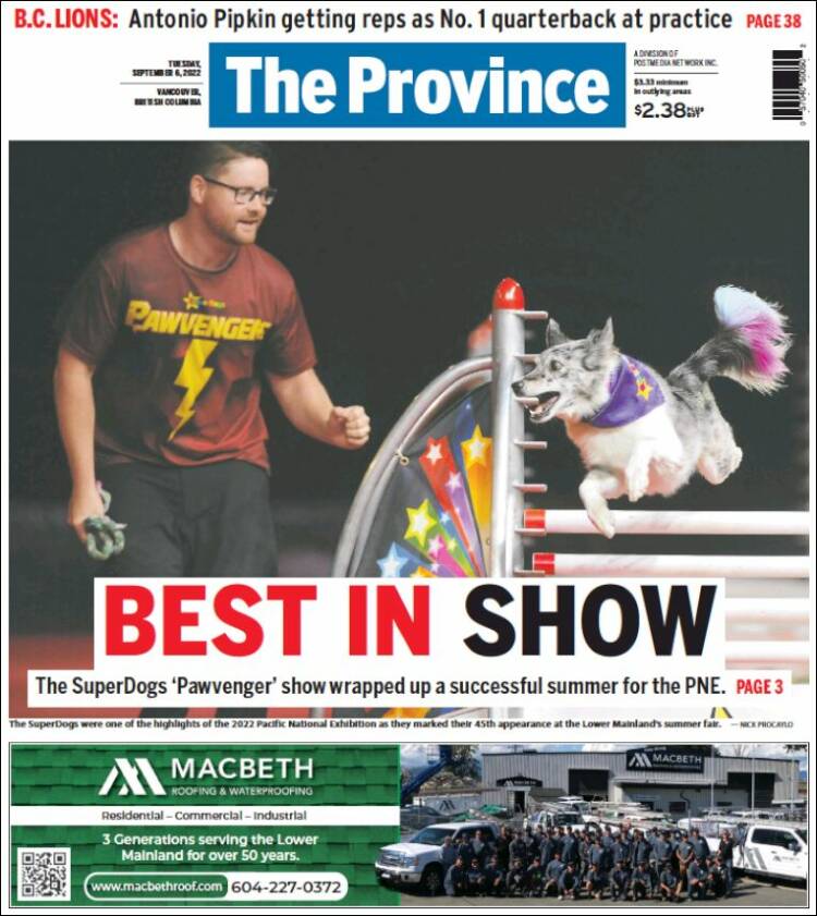 Portada de The Province (Canada)