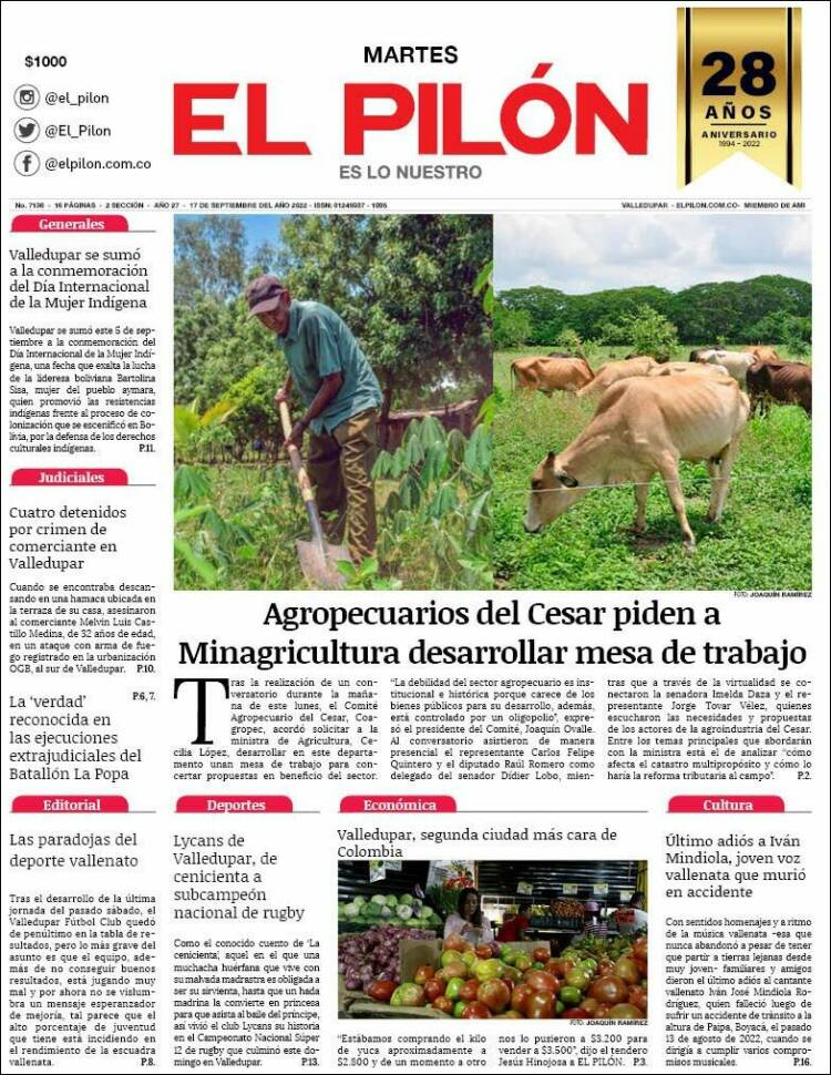 Portada de El Pilón (Colombia)
