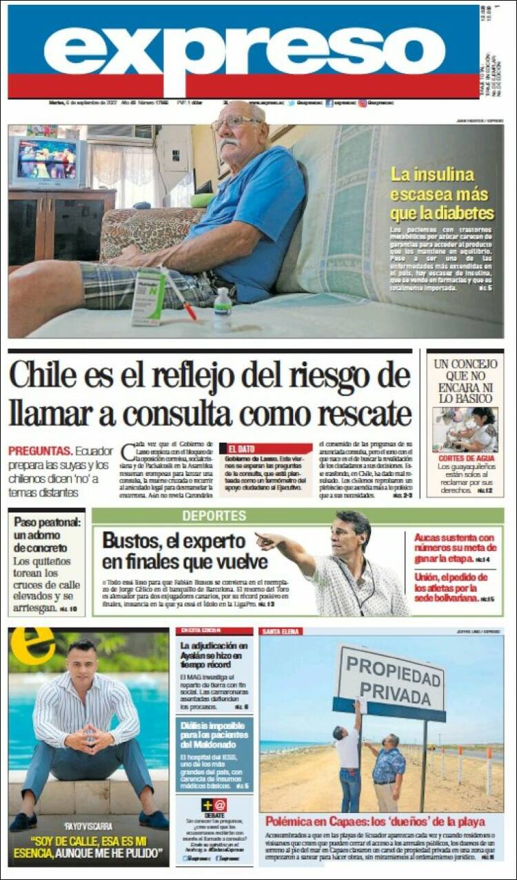 Portada de Expreso (Ecuador)