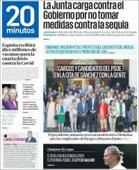 Portada de 20 Minutos - Sevilla (España)