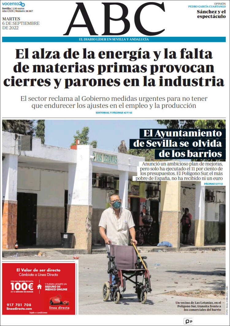 Portada de ABC - Sevilla (España)