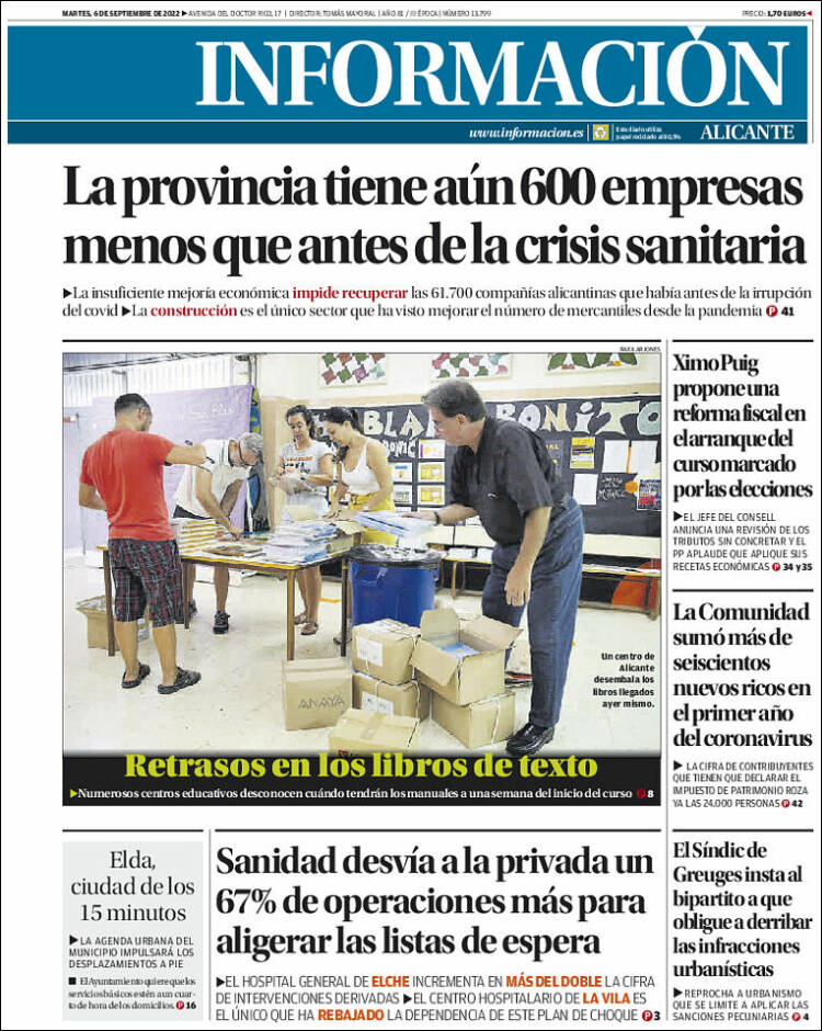 Portada de Diario Información (España)