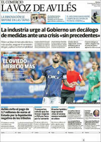 Portada de El Comercio - Avilés (España)