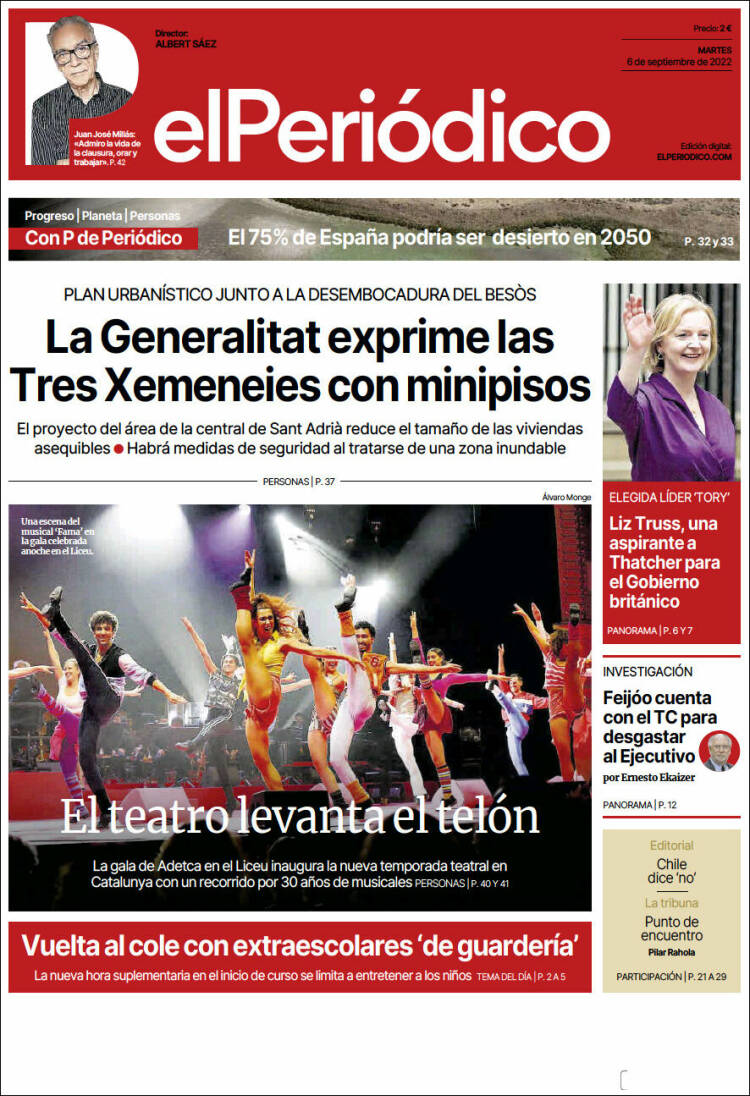 Portada de El Periódico (España)