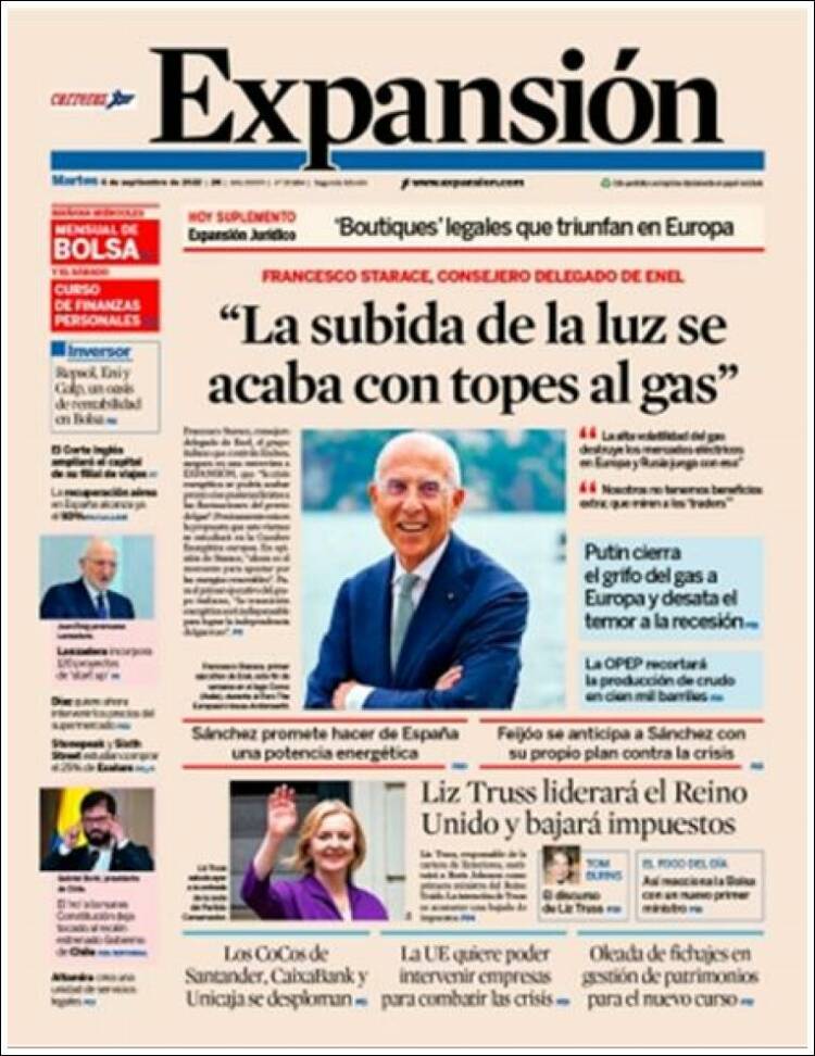 Portada de Expansión (Espa&ntilde;a)