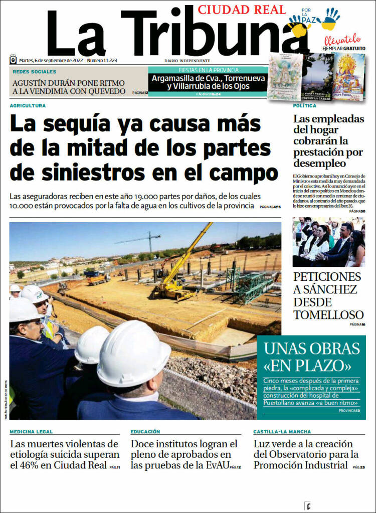 Portada de La Tribuna de Ciudad Real (España)