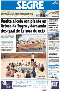 Portada de Segre  (España)