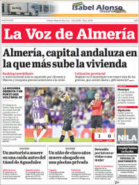 Portada de La Voz de Almería (España)
