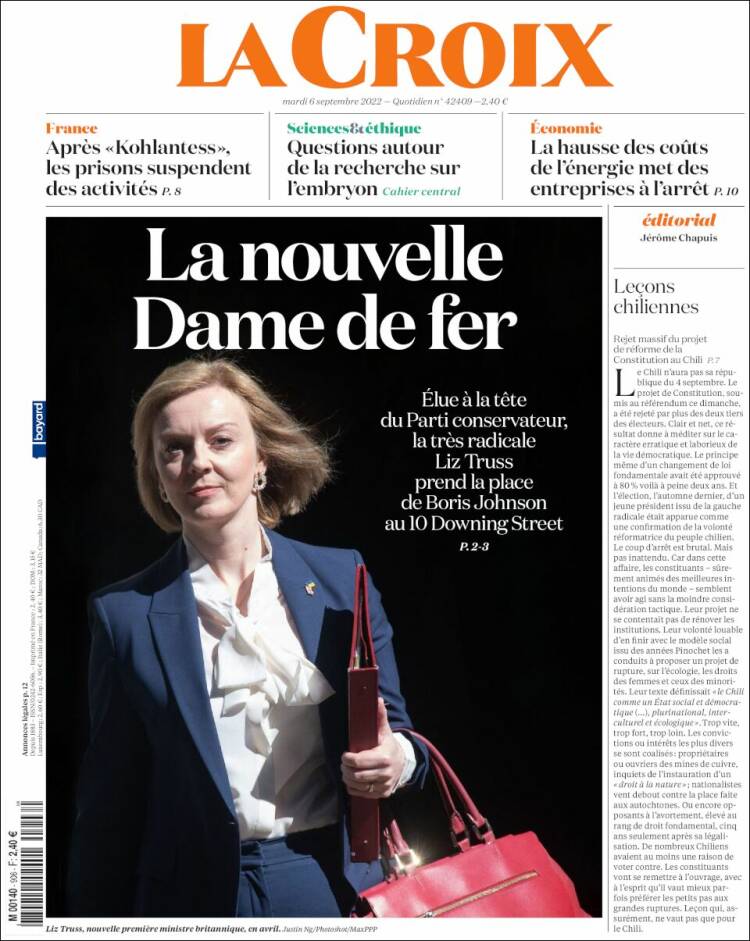 Portada de La Croix (Francia)