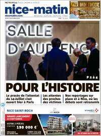 Portada de Nice-Matin (Francia)