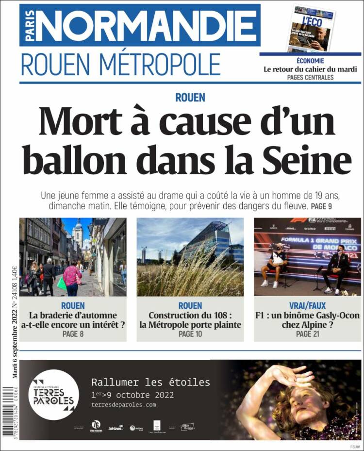 Portada de Paris Normandie (Francia)