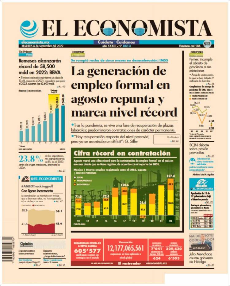 Portada de El Economista (M&eacute;xico)