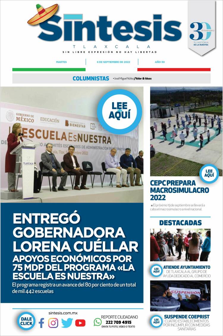 Portada de Síntesis de Tlaxcala (M&eacute;xico)