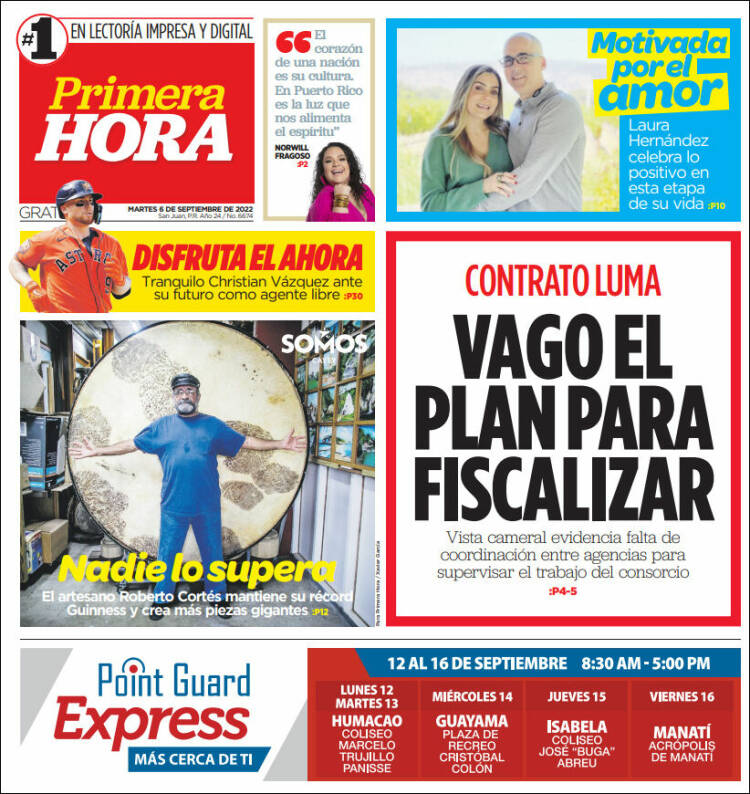 Portada de Primera Hora (Puerto Rico)