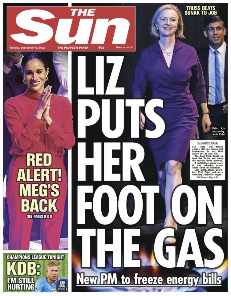 Portada de The Sun (Reino Unido)