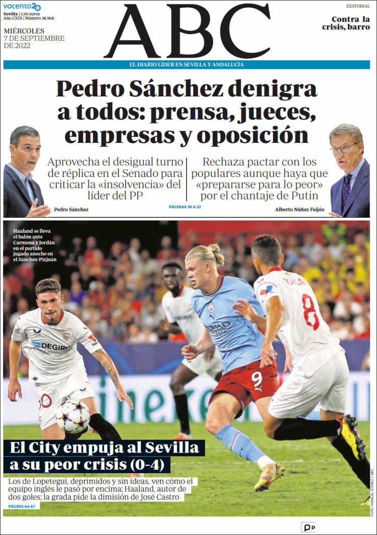 Portada de ABC - Sevilla (España)