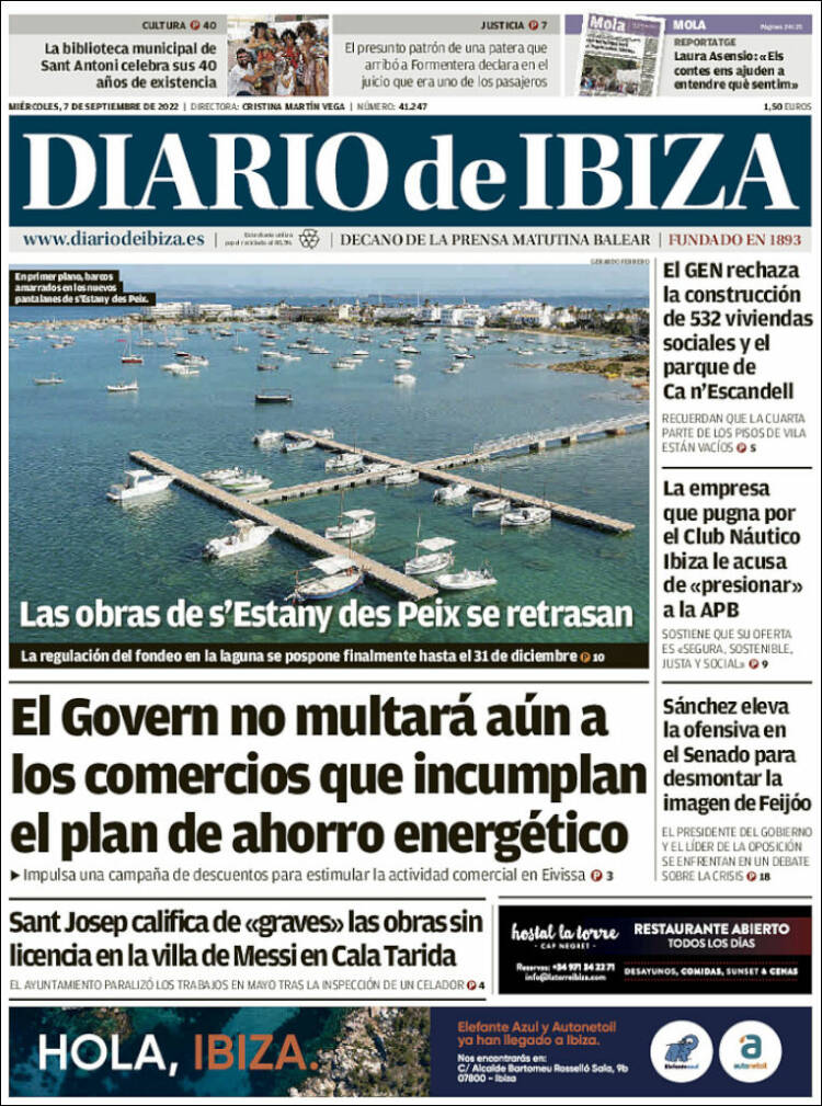 Portada de Diario de Ibiza (España)