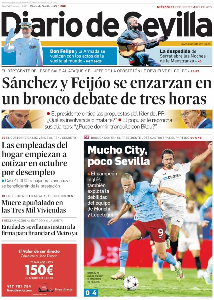 Portada de Diario de Sevilla (España)