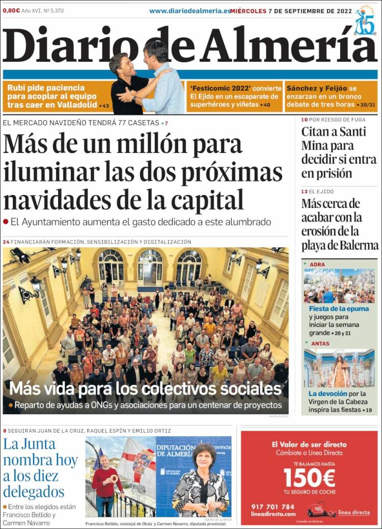 Portada de Diario de Almería (España)