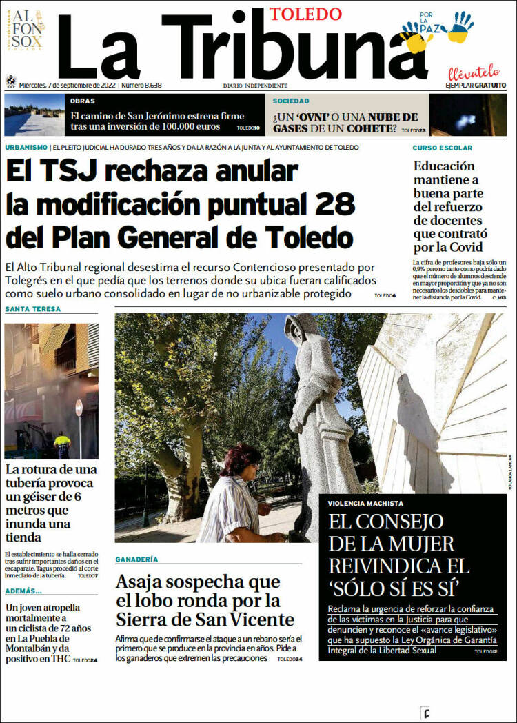 Portada de La Tribuna de Toledo (España)
