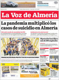 Portada de La Voz de Almería (España)