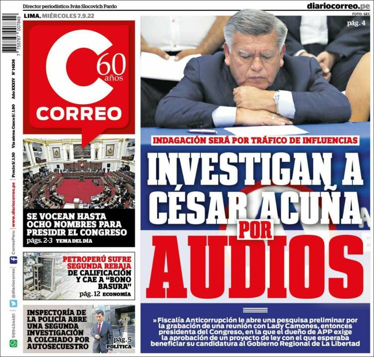 Portada de Diario Correo (Peru)