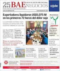 Portada de Buenos Aires Económico (Argentina)