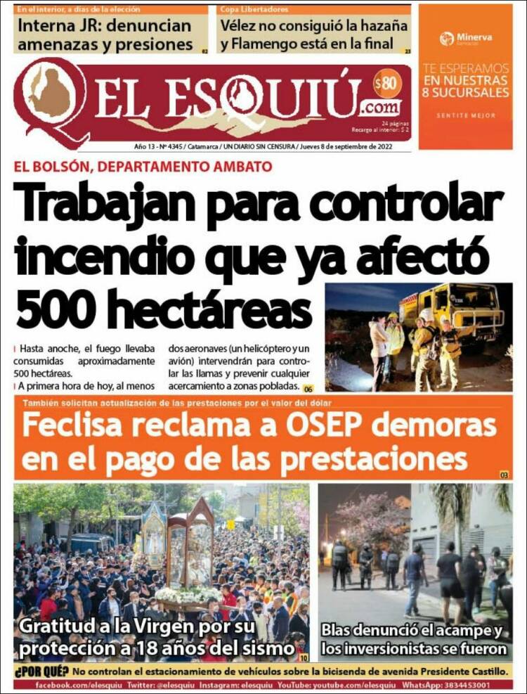 Portada de El Esquiu (Argentina)