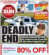 Portada de The Toronto Sun (Canadá)