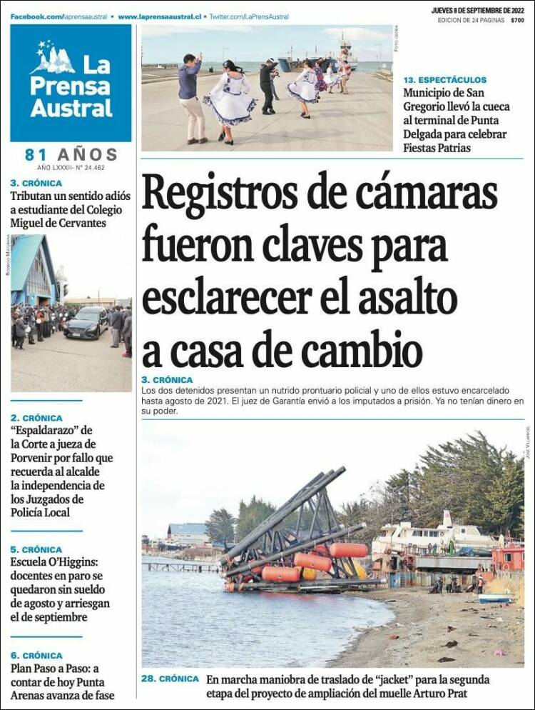 Portada de El Magallanes (Chile)