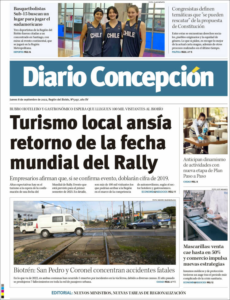 Portada de Diario de Concepción (Chile)