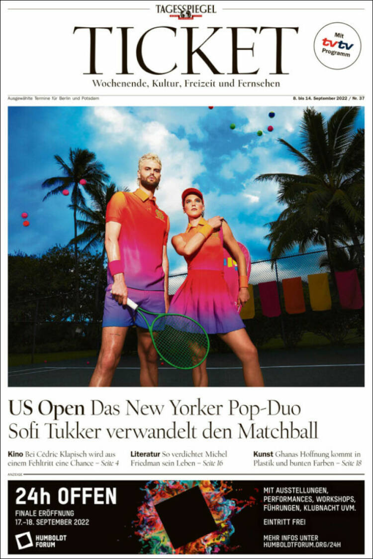 Portada de Der Tagesspiegel (Alemania)