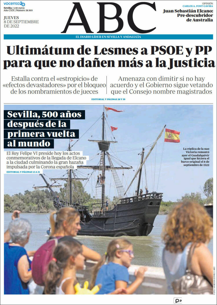 Portada de ABC - Sevilla (España)