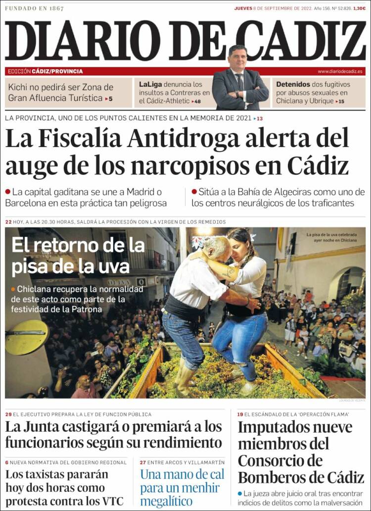 Portada de Diario de Cádiz (España)