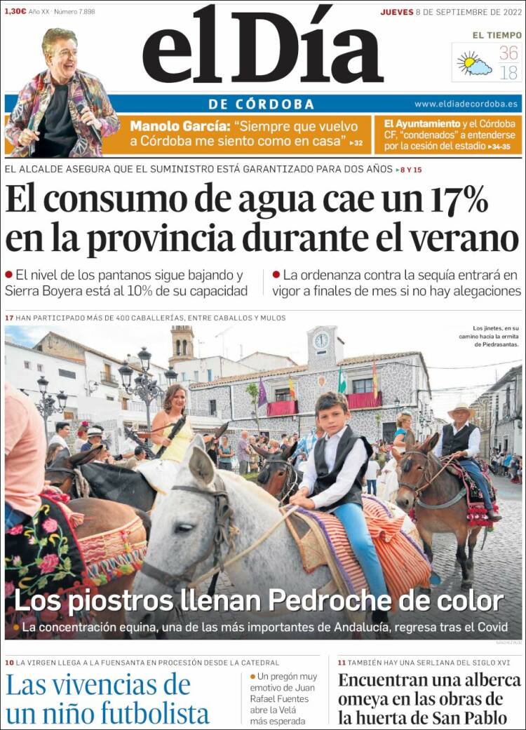 Portada de El Día de Córdoba (España)