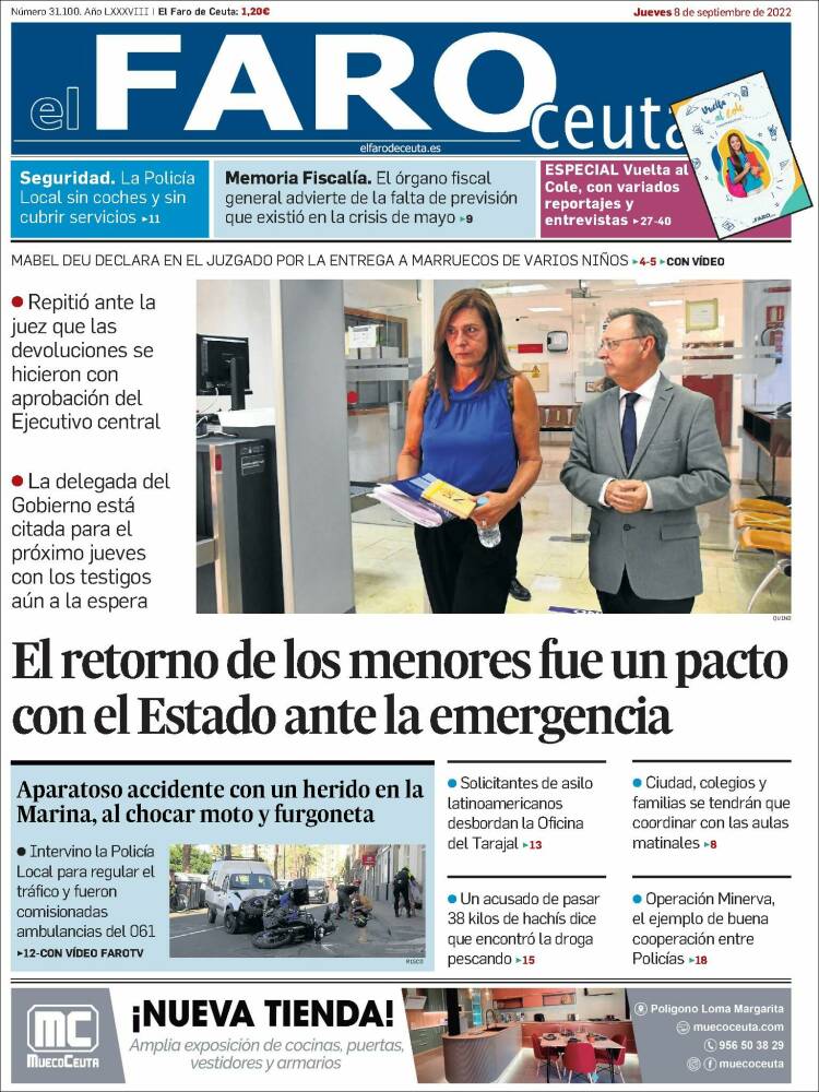 Portada de El Faro de Ceuta (España)