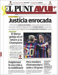 Portada de El Punt Avui (España)