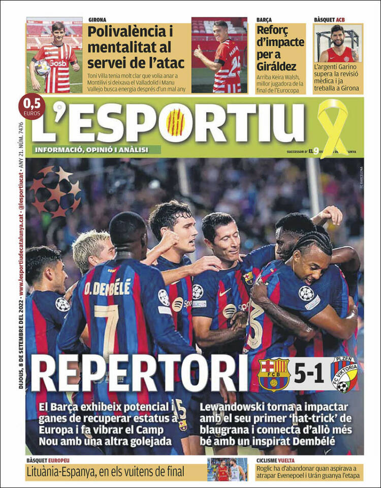 Portada de L'Esportiu : Girona (España)