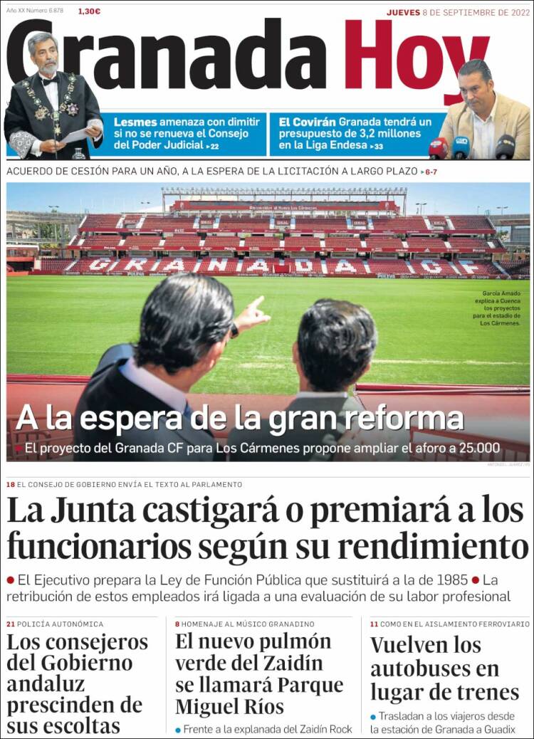 Portada de Granada Hoy (España)