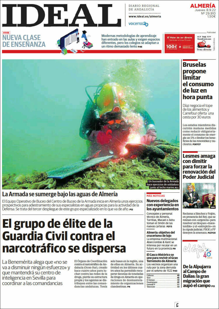 Portada de Ideal Almeria (España)