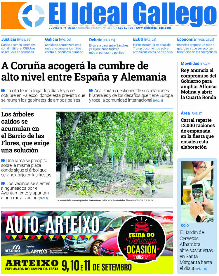 Portada de El Ideal Gallego (España)