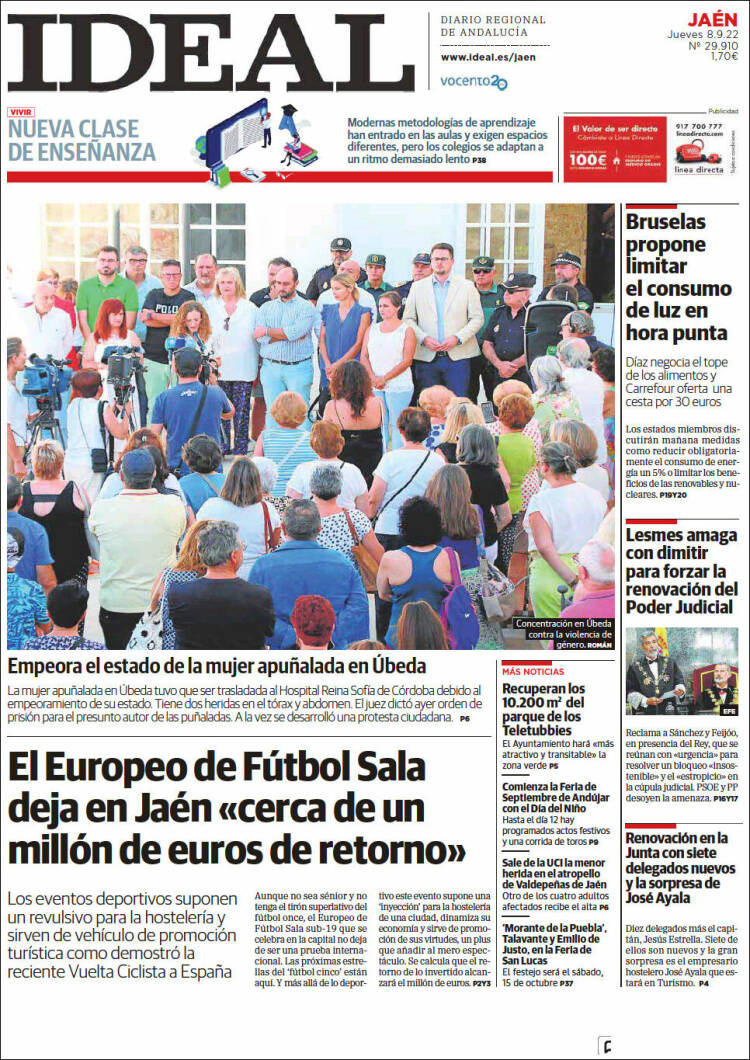 Portada de El Ideal de Jaén (España)