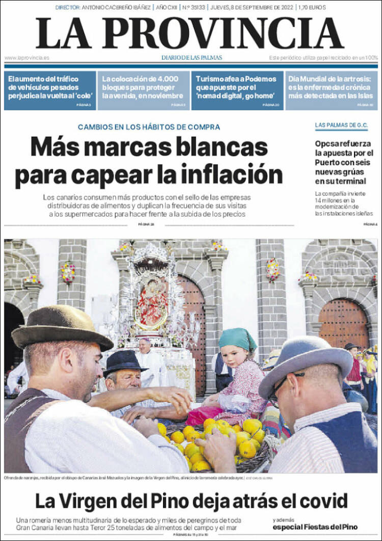Portada de La Provincia (España)