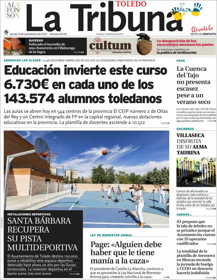 Portada de La Tribuna de Toledo (España)