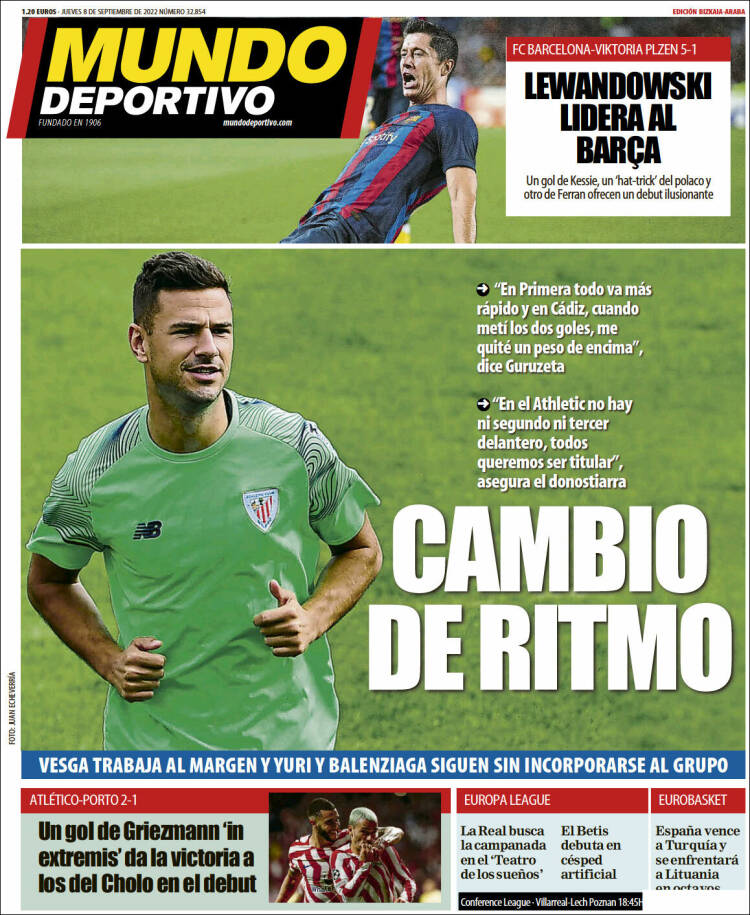 Portada de Mundo Deportivo Bizkaia (España)