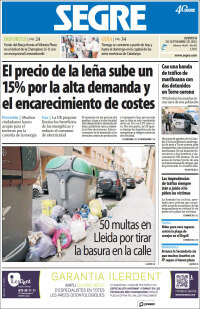 Portada de Segre  (España)
