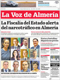 Portada de La Voz de Almería (España)