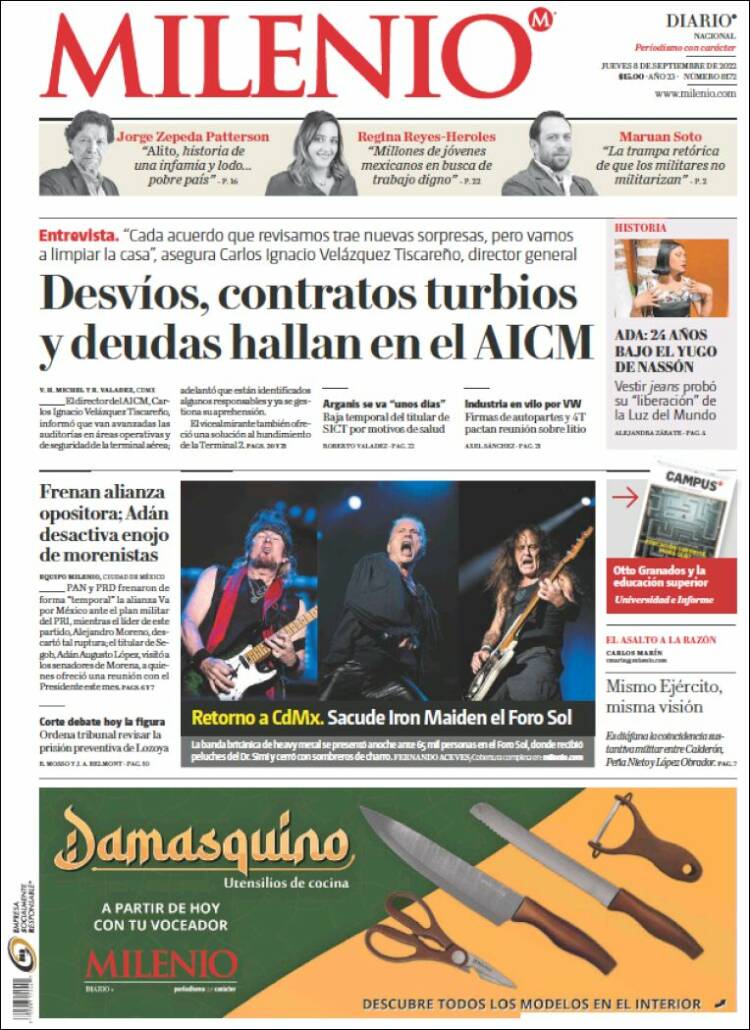 Portada de Milenio (México)