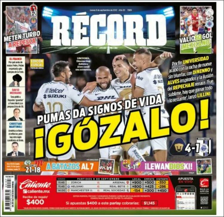 Portada de Record (México)